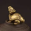 Retro Brass Mythical Beast Dragon Head Turtle Body Figurines Miniatures Heavy Copper Lucky Animal Statue Desktop Ornament Decors ► Photo 2/6