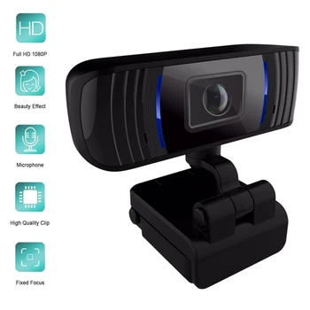 

1080P HD Webcam USB 2.0 Web Camera Cam with Microphone for Skype Android TV Computer PC Laptops