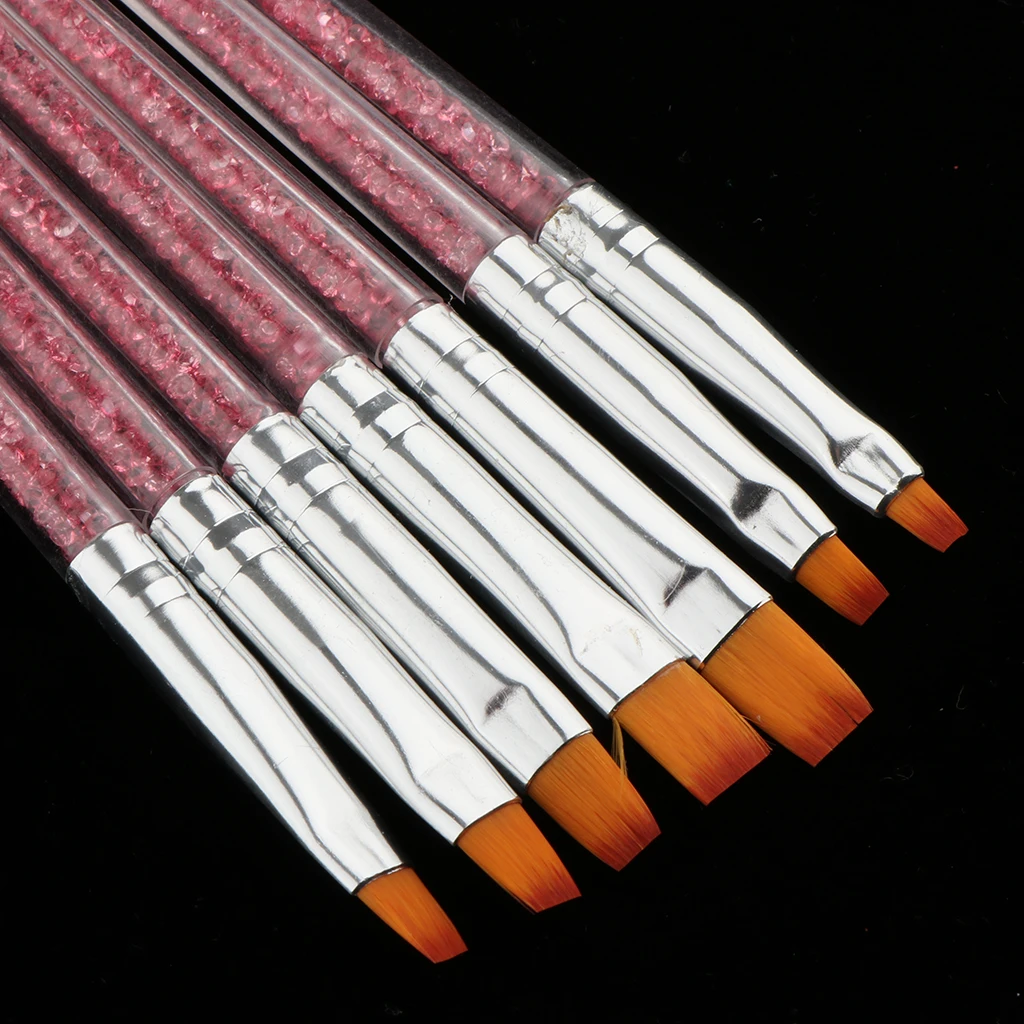 Pro UV Gel Nail Art Brushes Painting Drawing Dotting Liner DIY Tool Set 7Pcs