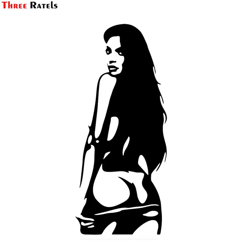 

Three Ratels FTZ-70# 7.7cm*17.7cm Hot Sexy Girl Decor Vinyl Car Sticker Car Styling