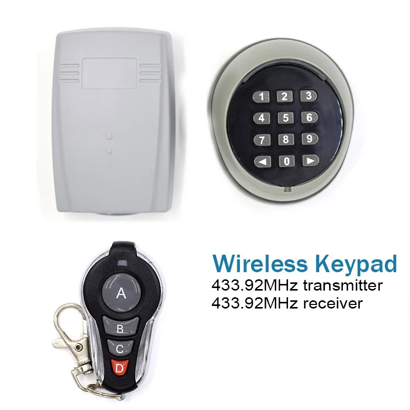 Wireless Keypad password switch & 433MHz 2 Channel receiver &433.92MHz learning code transmitter for Garage door Electronic gate - Famidy.com