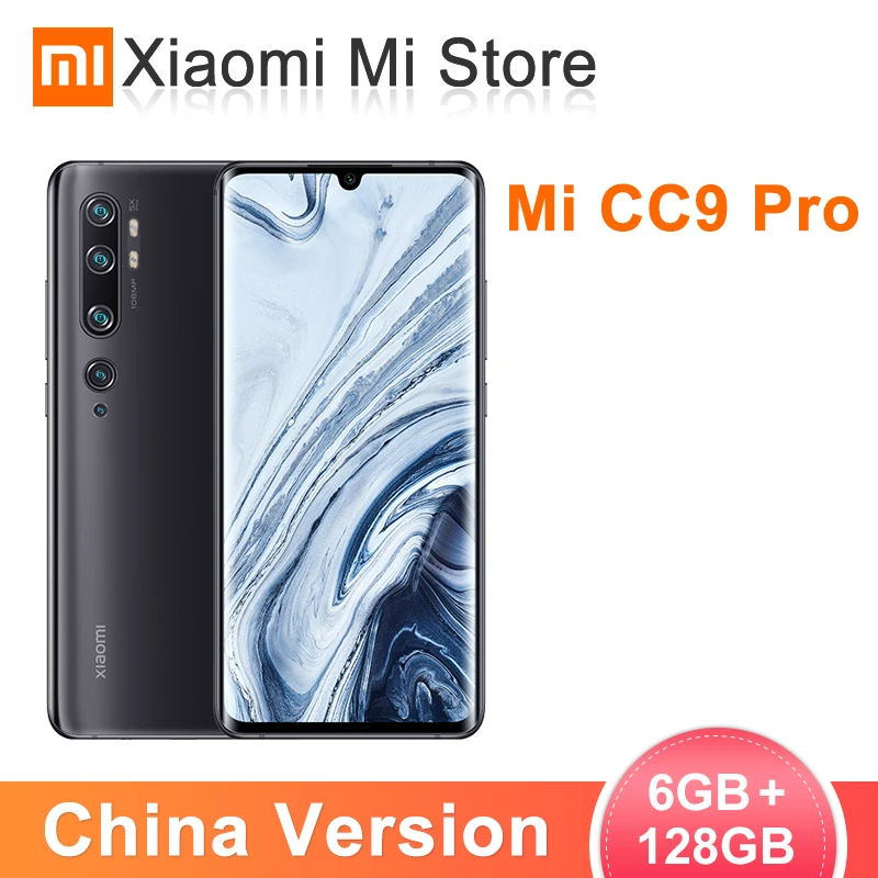 Xiaomi Mi CC9 Pro 6 ГБ 128 Гб Смартфон Snapdragon 730G 100MP камера 47 "экран 5260 мАч батарея 10x