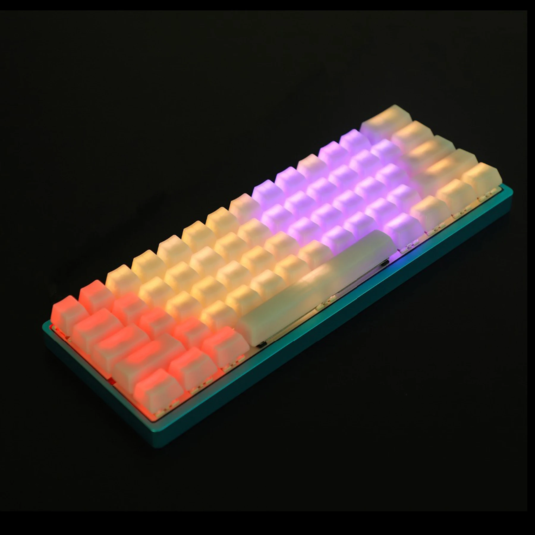brilho em branco da névoa do leite do abs da chave do iso do ansi do perfil do oem através dos keycaps para teclado mecânico rgb keychron