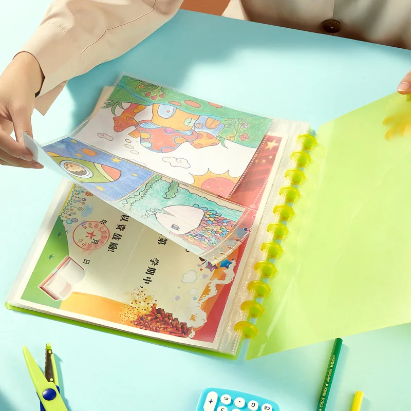 A4/A5 Convenient File Folder Mushroom Hole Document Bag Loose Leaf Storage Holder Transparent Inner Page Replace Photo Album file folder file holder document storage bag