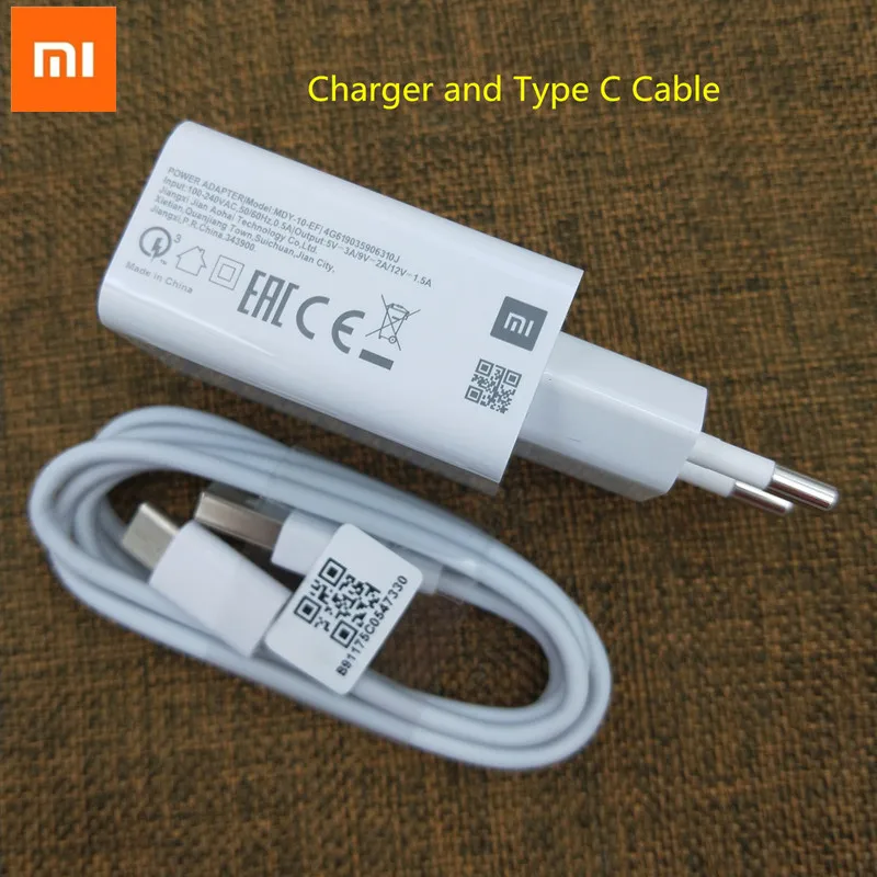 Xiao mi Red mi K30 k20 Note 8 7 pro 8A быстрое зарядное устройство USB настенный адаптер EU штекер type C кабель для mi Pad 4 9 9SE 8 8SE A3 CC9 - Цвет: EU add Type c Cable