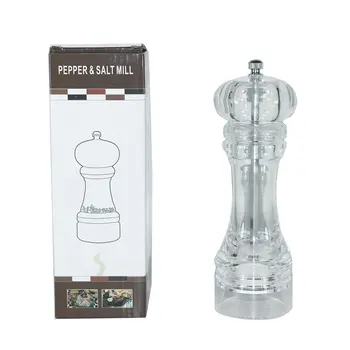 

Acrylic Manual Pepper Grinder Salt Spices Mill Shaker Transparent Milling Cutter Machine Transparent Grinding Tool Milling