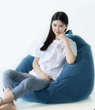 

Lazy Sofa Cover Bean Bag Lounger Chair Sofa Seat Living Room Furniture Without Filler Beanbag Sofa Bed Pouf Puff Couch Tatami