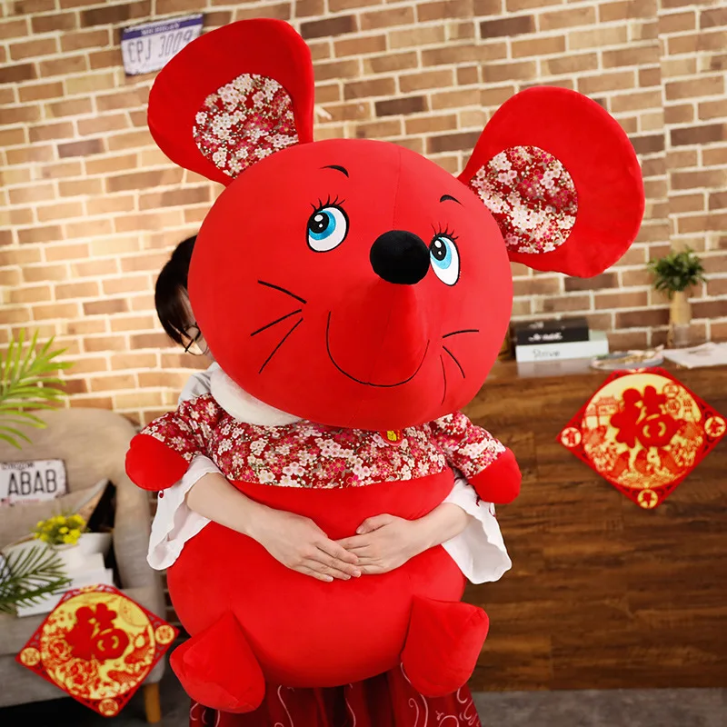 1 шт. 25/45/60 см Крыса год Kawaii платье талисман крыса плюшевые Мышь мягкие игрушки китайский год вечерние украшения подарок на день рождения
