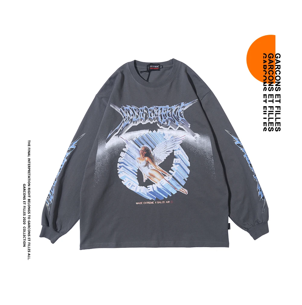 Women Long Sleeve Retro Graphic Tees 