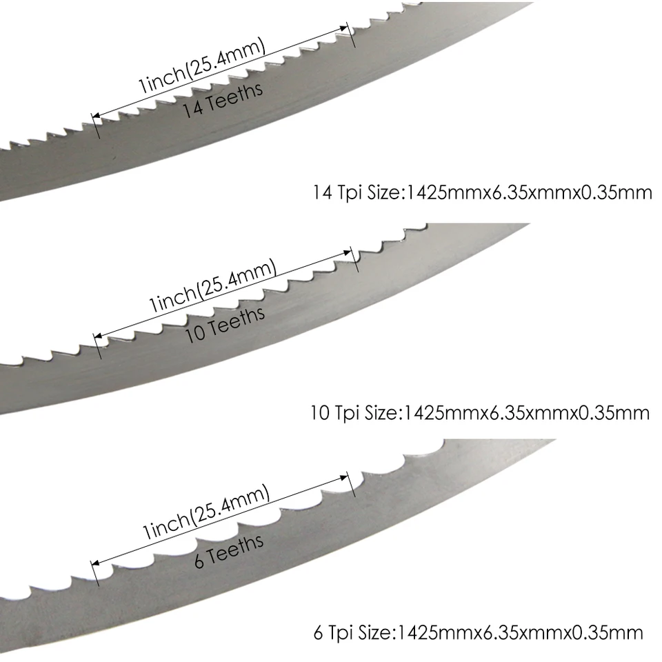 TPI 1425X6.35X0.35 Mm Carbon Bandzaagbladen