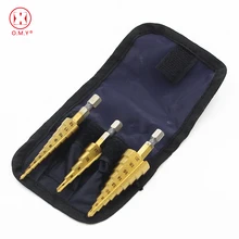 3pcs HSS Steel Titanium Step Drill Bits 3-12mm 4-12mm 4-20mm Step Cone Cutting Tools Steel Woodworking Wood Metal Drilling Set 3pcs HSS Steel Titanium Step Drill Bits 3-12mm 4-12mm 4-20mm Step Cone Cutting Tools Steel Woodworking Wood Metal Drilling Set