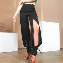 

Latin Dance Practice Pants Womens Split Wide-Leg Pants Sexy Latin Dance Yoga Practice Clothes Chacha Ballroom Dance Wear