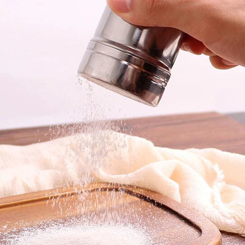 Diam-polvo de acero inoxidable para el hogar, recipiente de gasa en forma de cubo para el tanque, con diámetro de 5cm, para el polvo, la canela y el polvo