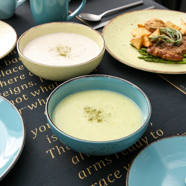 Vancasso Navia-Hs 16/32/48 Darabos Kő Edény Kerámia Étkészlet Vacsora Tányérral, Desszert Tányér, 800 Ml Tál, Bögre Asztalkészlet - Image 4