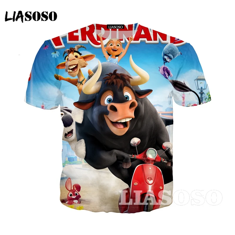 mens t shirt 3D Print Summer New Sweatshirt Men Women Short Sleeve  Anime Movie Ferdinand T-Shirt Unisex Casual Cute Pullover