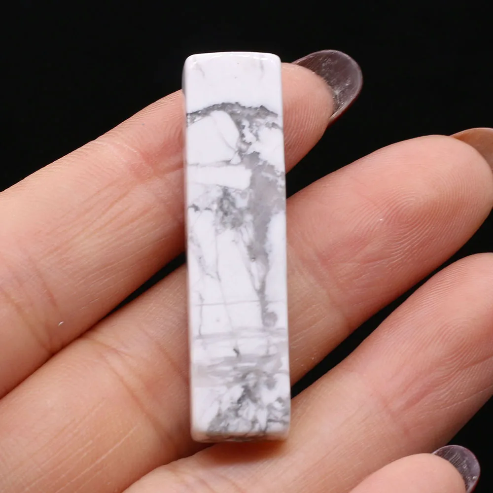 2021 neue Natürliche Edelstein Perlen Charms Rechteck Rosenquarz Amazonit Achate Kristall für DIY Halskette Ohrring Herstellung Von Schmuck – Detail 8