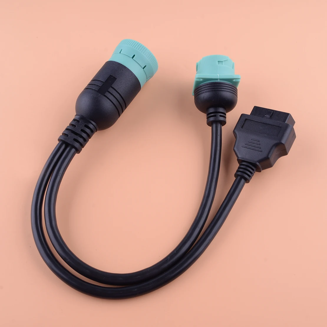 

Car OBD2 Truck Y Splitter Cable Adapter Connector Fit for J1939 9 Pin Male to Female And 16Pin long