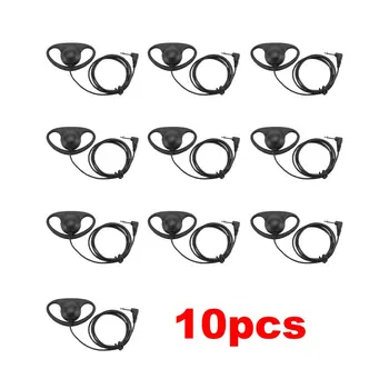 

10 pcs1 Pin 3.5mm D-Shape Listen Only Soft Rubber Earpiece walkie talkie Headset for Motorola two way radios