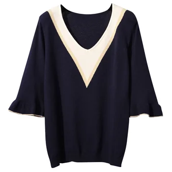 

5xl plus big size latest women spring autumn summer 2020 feminina elastic thin stitch knit sweaters female A5395