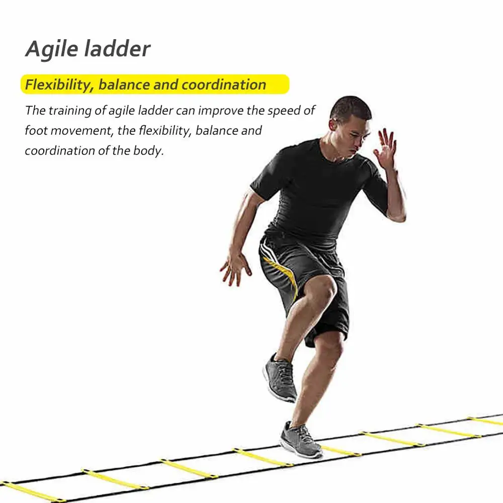 

6/8/12 Rung Straps Agility Ladder Training Stairs Soccer Football Speed Training Sports Staircase Ladder Equipment