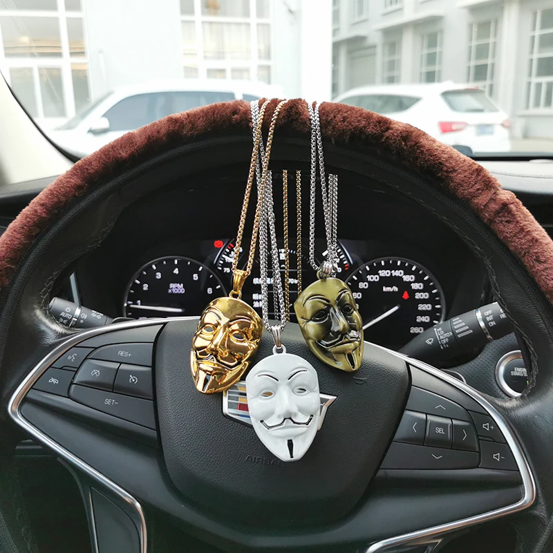 Rear View Mirror Pendant Hanging Ornament Accessories for Women Man Red