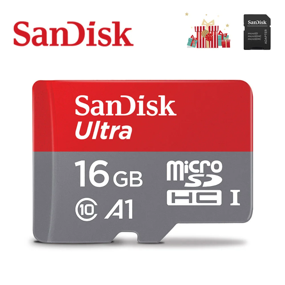 SD-QUNC-016G-KT Карта памяти SanDisk A1, 200 ГБ, 128 ГБ, 64 ГБ, 98 МБ/с./с, 32 ГБ, Micro sd карта, класс 10, UHS-1, флеш-карта, память Microsd, TF/sd карта s для планшета - Емкость: SD-QUNC-016G-KT