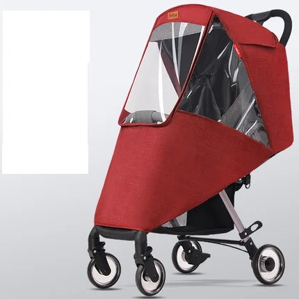 Luxury-red Детская коляска, защита от дождя, прозрачный дождевик, защита от ветра, защита от воды, сохраняет тепло, чехол для детской коляски - Цвет: Luxury-red