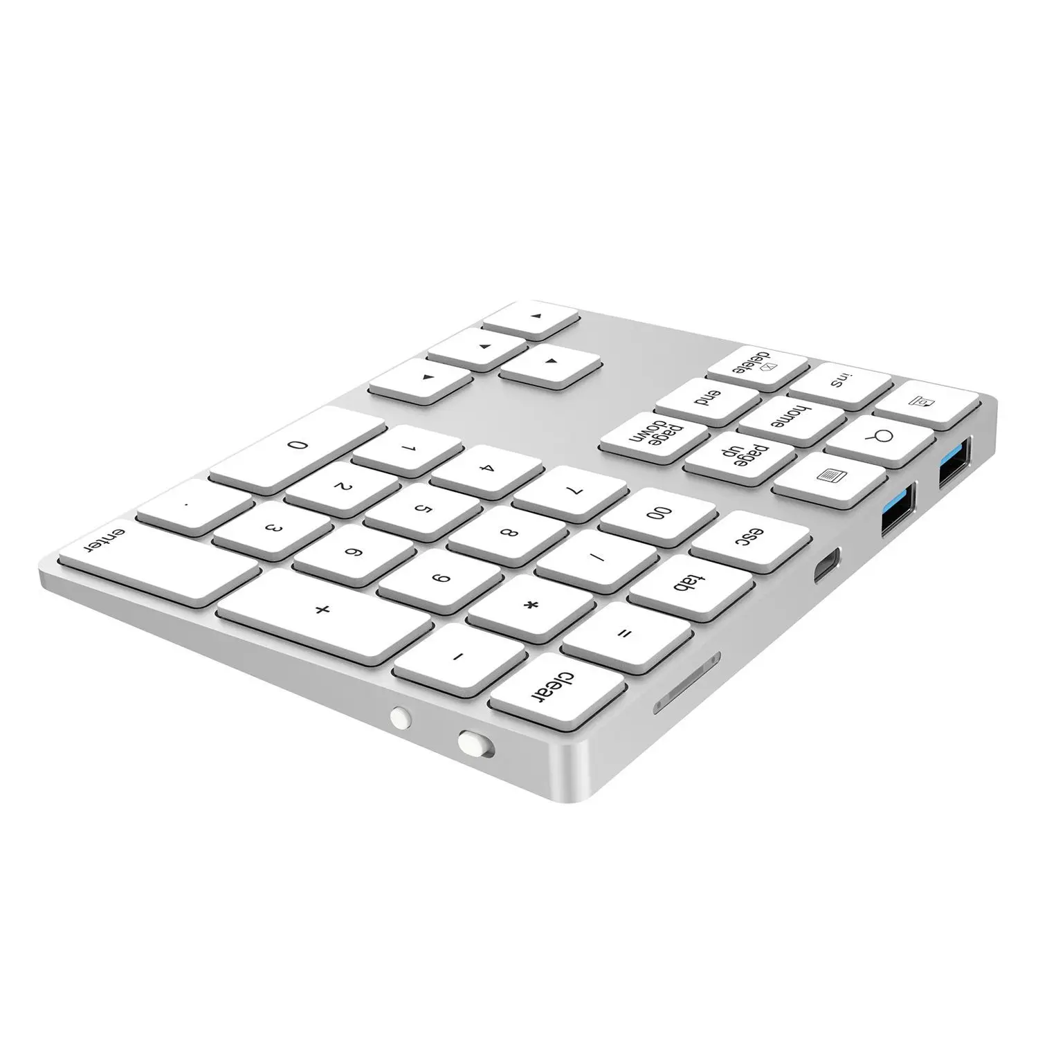

Two-in-One Numeric Keyboard usb c 3.1 Hub Feature Aluminium Alloy 34 Key Bluetooth Small Numeric Keyboard Plant