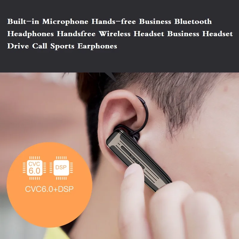 Новые Bluetooth наушники деловые беспроводные мини гарнитура с микрофоном вкладыши