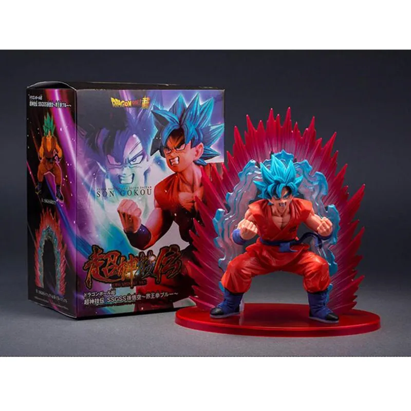 Аниме «Жемчуг дракона» голубые волосы Сон Гоку боксеры ночник Супер Saiyan GK статуя ПВХ Рисунок собирать модель игрушка M2105