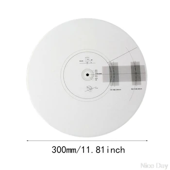 

Nonslip LP Vinyl Record Pickup Angle Calibration Plate Distance Gauge Protractor Adjustment Ruler Tool Turntable Accessories