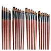 Art Model Paint Nylon Hair Acrylic Oil Watercolour Drawing Art Supplies Brown 6 Pcs Painting Craft Artist Paint Brushes Set ► Photo 3/6