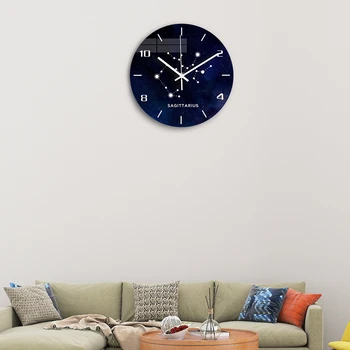 

Sagittarius Decorative Wall Clock Modern Design Silent Clockwork Acrylic Digital Wall Clock for Living Room Watch Home Decor