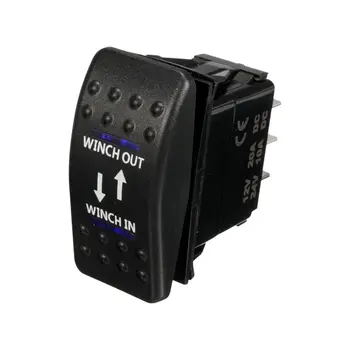 

Promotion! 12V 20A Winch In Winch Out ON-OFF-ON Rocker Switch 7 Pin LED blue