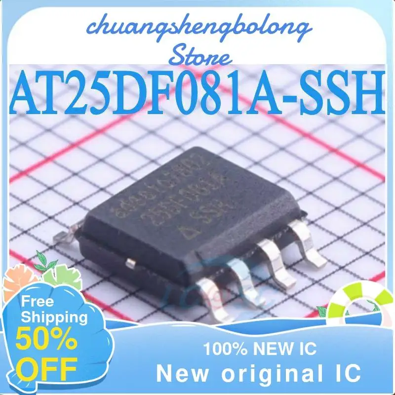 

10PCS AT25DF081A-SSH-T AT25DF081A 25DF081A SOP8 New original IC