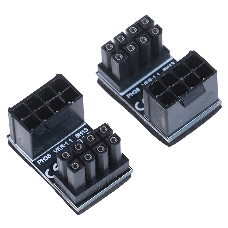 ATX 8pin Male 180 градусов угловой до 8 Pin Женский адаптер питания для настольных