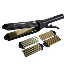 Быстрый выпрямитель для волос Кукуруза волновая пластина Электрический утюжок для выпрямления волос Вэйвер гофрированный плоский утюг сменный плойка