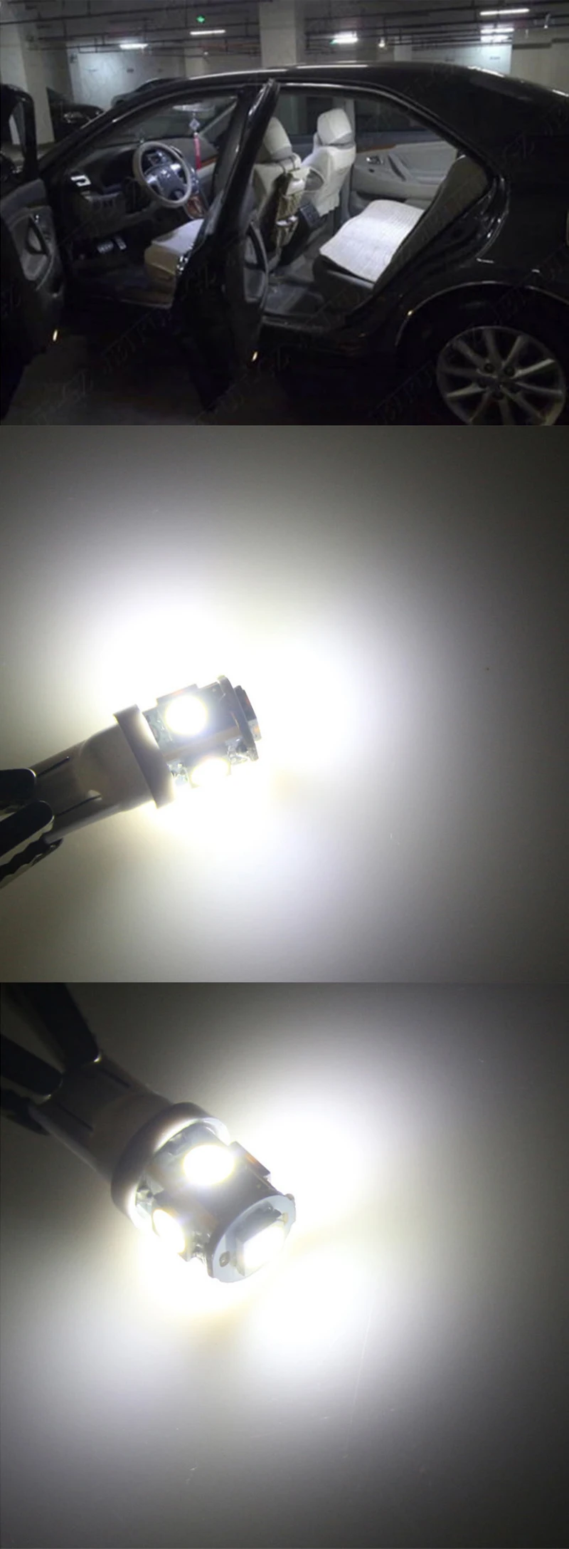 10 шт. T10 W5W светодиодный светильник 5050 5 SMD 194 168 клиновидный внутренний индикатор бокового зазора для чтения задний фонарь Аксессуары для стайлинга автомобилей