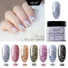 Лазурная красота блестящий глиттер для ногтей порошок супер блестящая пудра градиент Цвет Dip Системы порошок натуральный сухой ногтей порошок, Декор