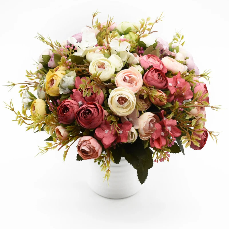 1 букет искусственных цветов аксессуары для украшения дома свадебная