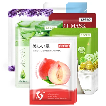 

6pack Peach/Lavender Feet Exfoliating Foot Mask Peeling Dead Skin Foot Mask for Legs Whitening Nourishing Foot Mask Spa Socks