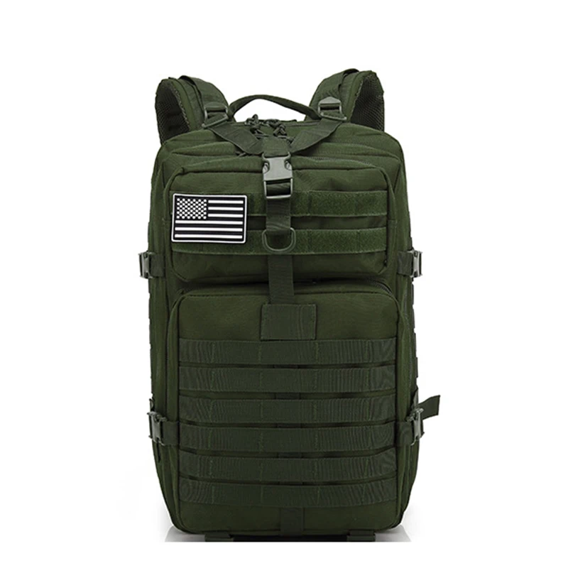 Army Green 45L Мужская альпинистская походная сумка, военный тактический рюкзак, армейский водонепроницаемый рюкзак для путешествий, кемпинга, рюкзак XA175G - Цвет: Army Green