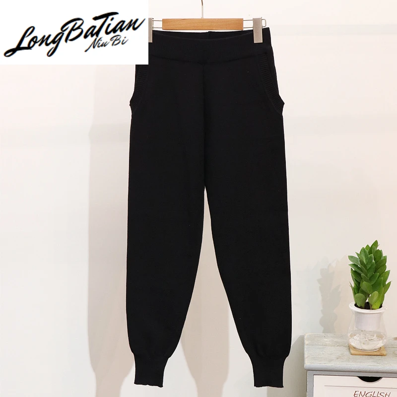 Осенне-зимние модные женские комплекты с вышивкой джемпер вязаный пуловер