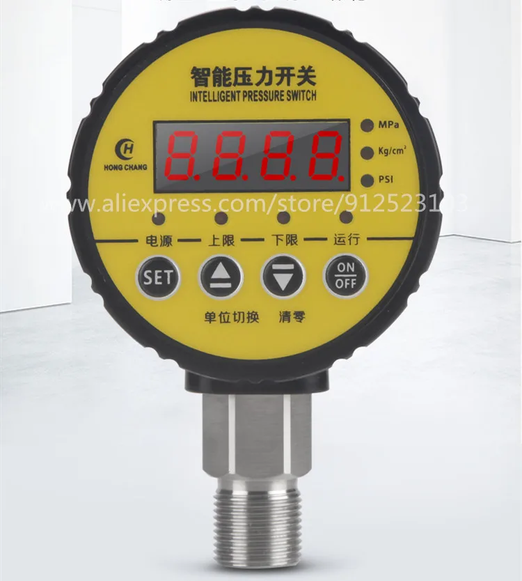Digital Intelligent Electric Contact Pressure Gauge Hydraulic Water Pump Vacuum 220V Control Switch Fire Protection | Обустройство