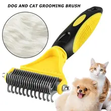 Двусторонняя расческа для удаления волос, долговечная, с эргономичным дизайном, противоскользящая, для собак, кошек, домашних животных, безопасные Аксессуары для красоты