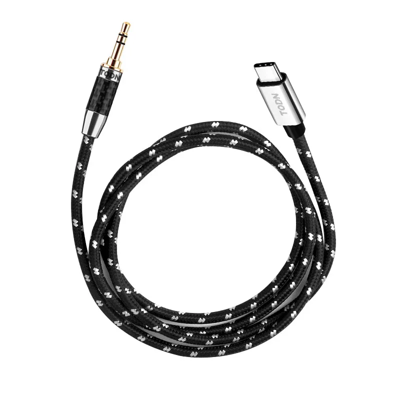 TODN C 타입-3.5 잭, 보조 오디오, USB C dac 케이블, Tipo C 실버, 32 비트/384kHz, 자동차, 휴대폰, 이어폰, 스피커에 적합