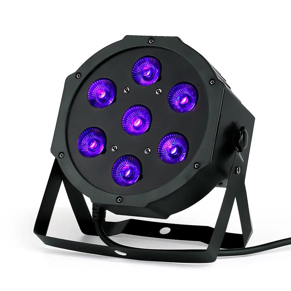 LED Flat SlimPar RGBWA UV Light 7x18W 6in1 LED DJ Wash Light Stage dmx light 4pcs/lot