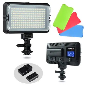 

VL-162T CRI95+ LED Video Light, Portable Camera Photo Light Panel Dimmable for DSLR Camera Camcorder with Battery, Charger