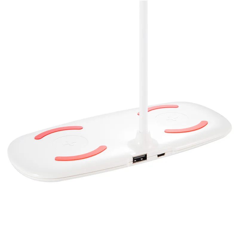  Multifunction LED Table Desk Lamp with Qi Wireless Charger Pad for Samsung Galaxy Note 8 S8 Plus S8