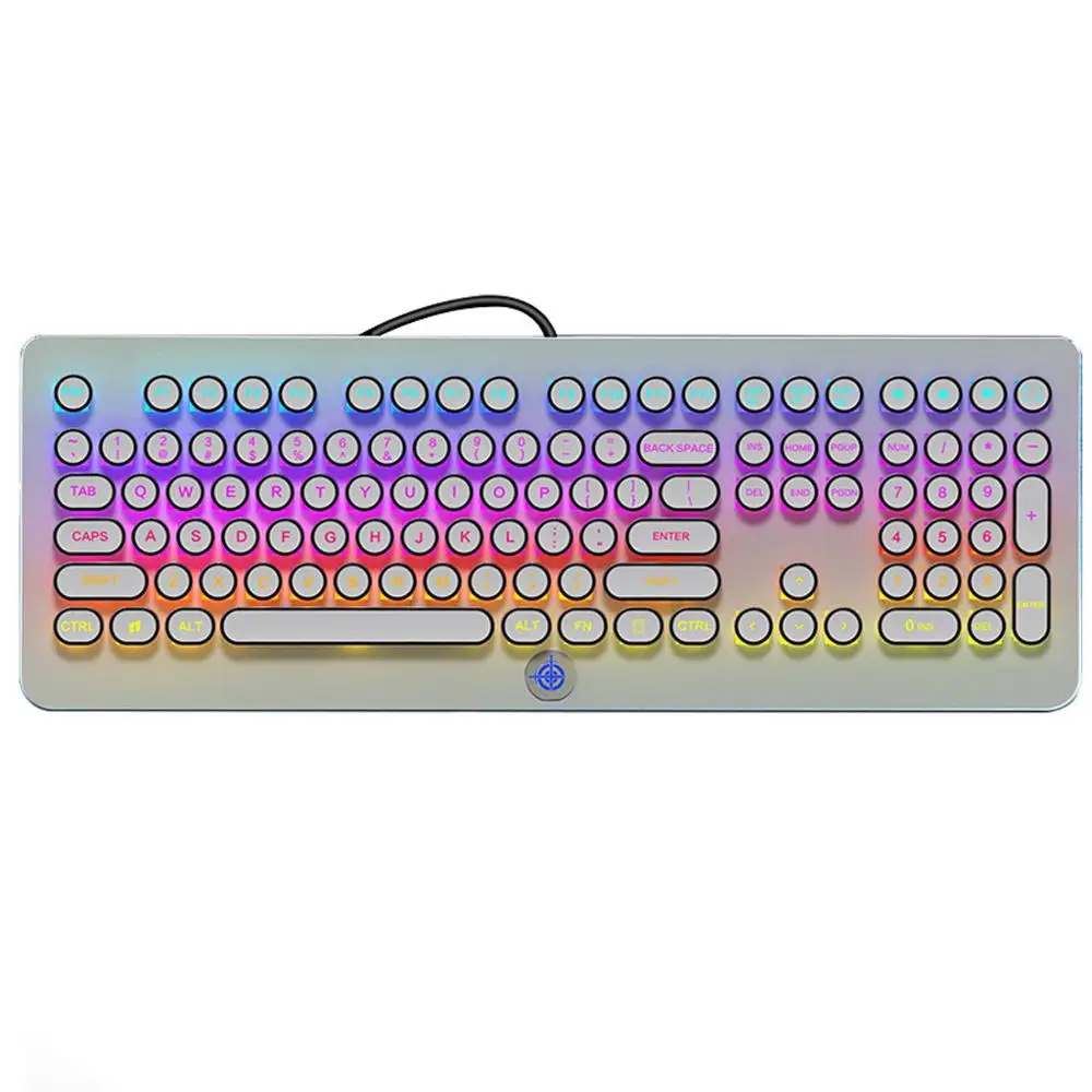 Ретро СТИМ панк механическая клавиатура, 108 клавиш, RGB подсветка Пылезащитная фиксированная клавиатура AXIS, полный ключ без коллизии 1011